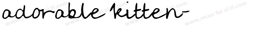 adorable kitten字体转换